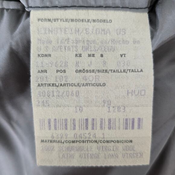 Hugo Boss Einstein Sigma US Blazer Jacket Sport Coat 40 R Gray Striped Wool VTG - Picture 10 of 13